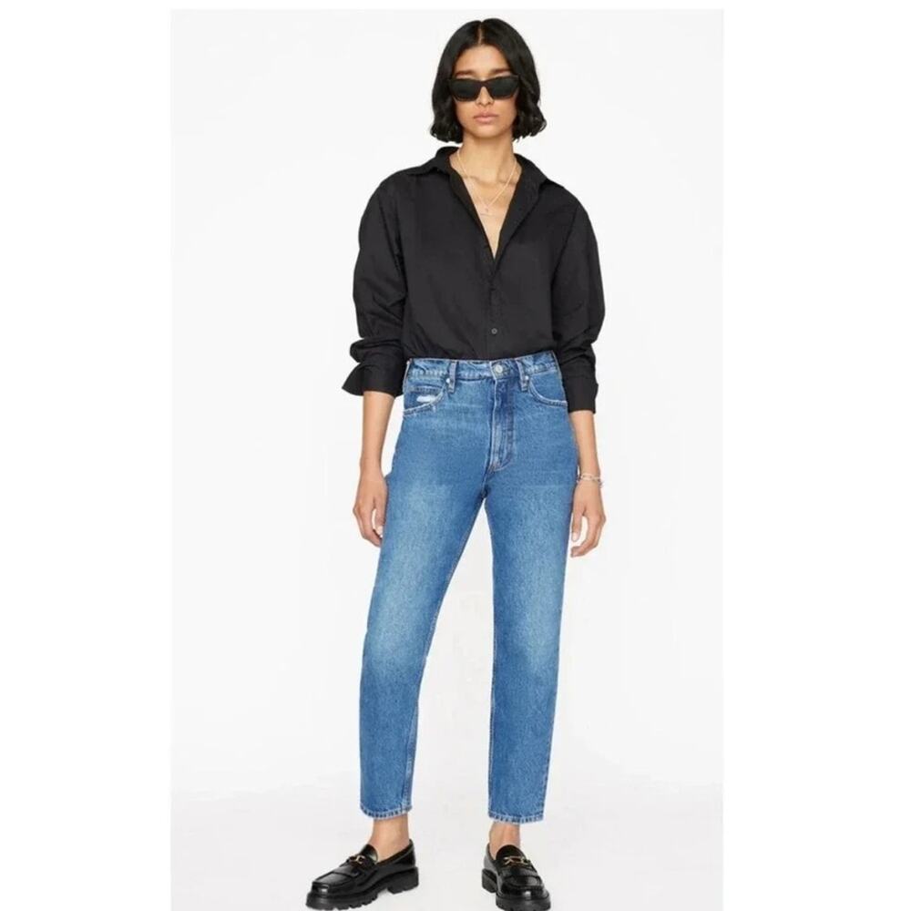 FRAME High N Tight Taper Jeans Women 26 High Rise Cropped Blue Denim